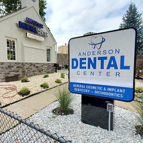 Outside view of Anderson Dental Center building