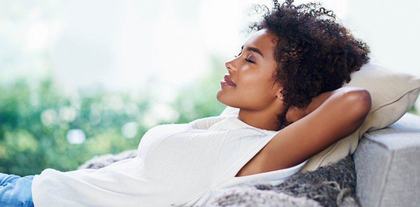 Woman relaxing after sedation dentistry visit