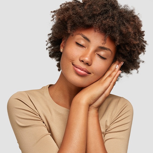 Woman relaxing after general anesthesia